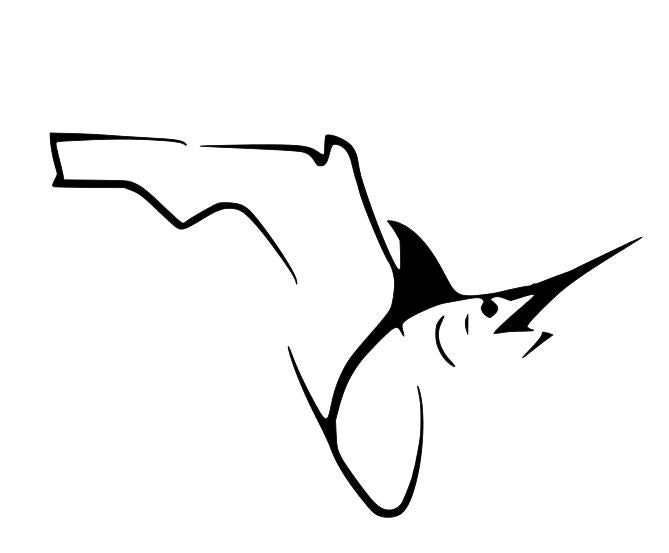 Florida Marlin Vinyl Decal