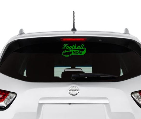 Football Mom Text Vinyl Decal