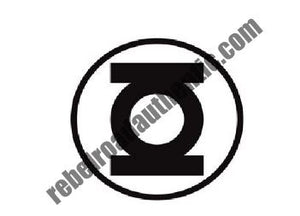 White Green Lantern Logo 4" Vinyl Decal