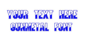 Custom text Gunmetal Font