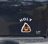 Holy S**t Poo Emoji Vinyl Decal