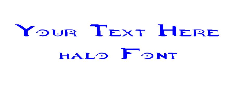 Custom text Halo Font