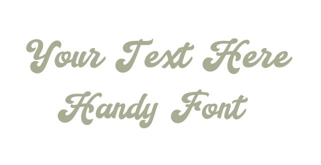 Custom text Handy Font