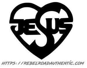 Jesus Heart Vinyl Decal