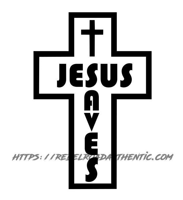 Jesus Saves Vinyl Decal – Bold Declaration of Faith & Salvation