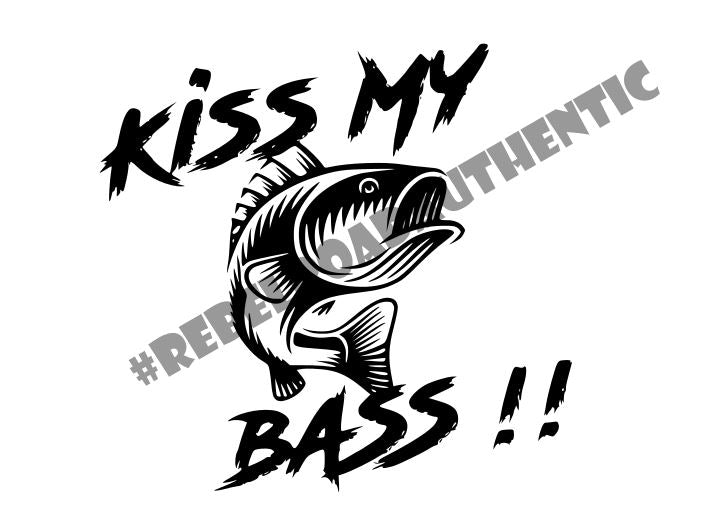 Kiss My BASS 8" Vinyl Decal