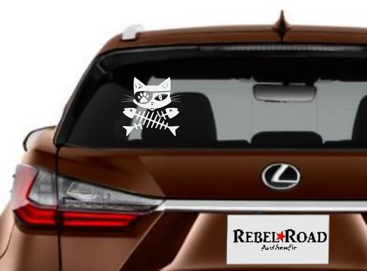Kitty Pirate Vinyl Decal