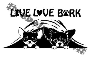 Live Love Bark 6" Vinyl Decal