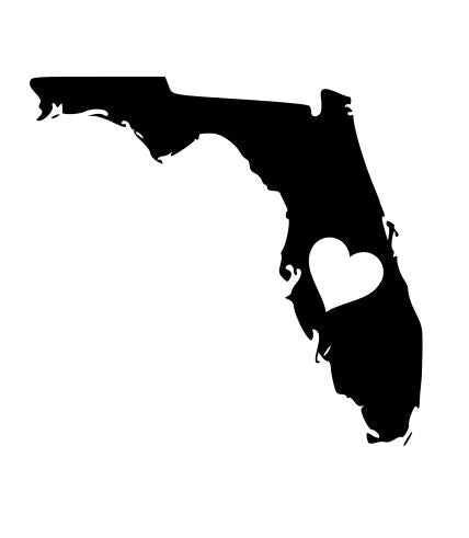 Love My State 3.5" White Vinyl Decal