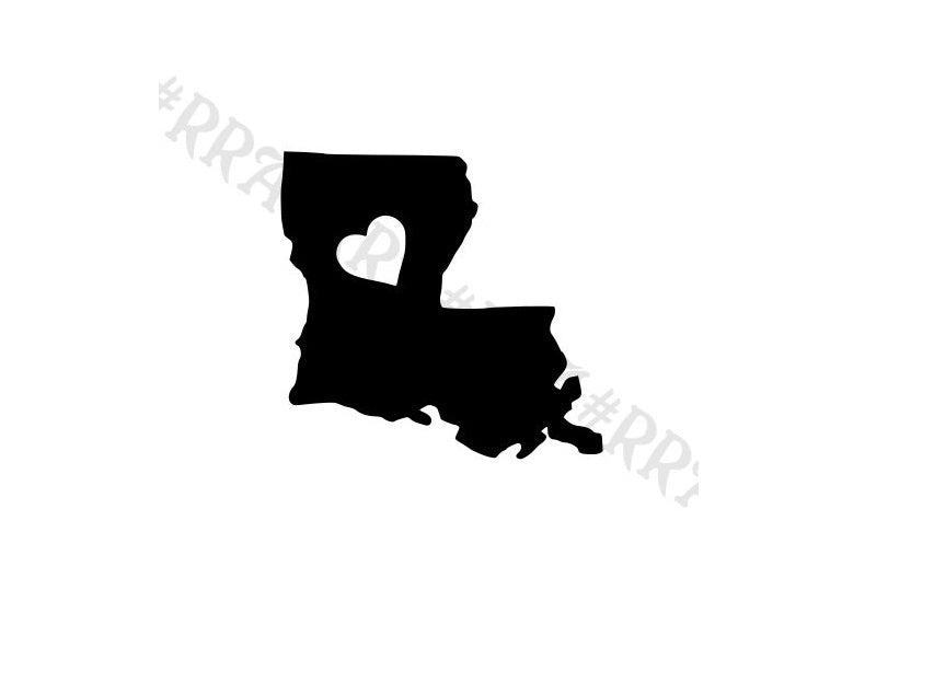 Love My State 3.5" White Vinyl Decal