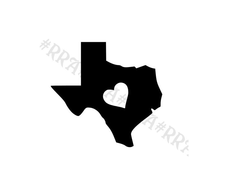 Love My State 3.5" White Vinyl Decal