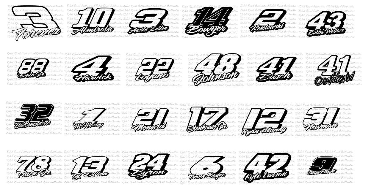 Nascar Vinyl 6" Driver Decal