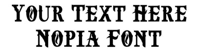 Custom text Nopia Font