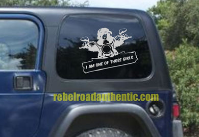 Lady Biker Vinyl Decal