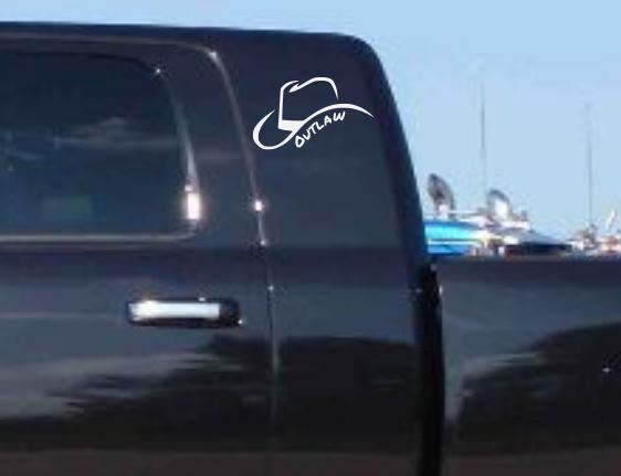 Outlaw Hat Decal