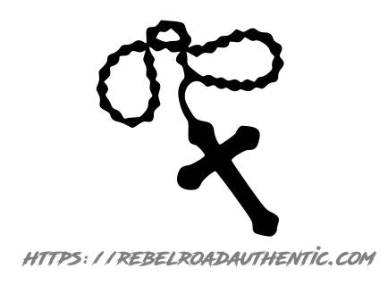 Rosary With Cross Vinyl Decal