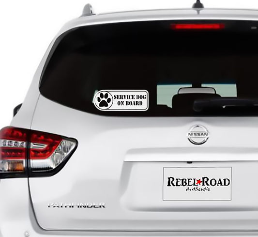 Service dog on board vinyl decal