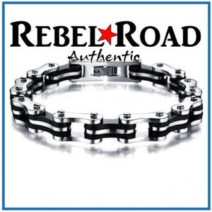 Silver Ghost Motorcycle Chain Bracelet