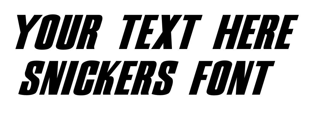 Custom text Snikers Font