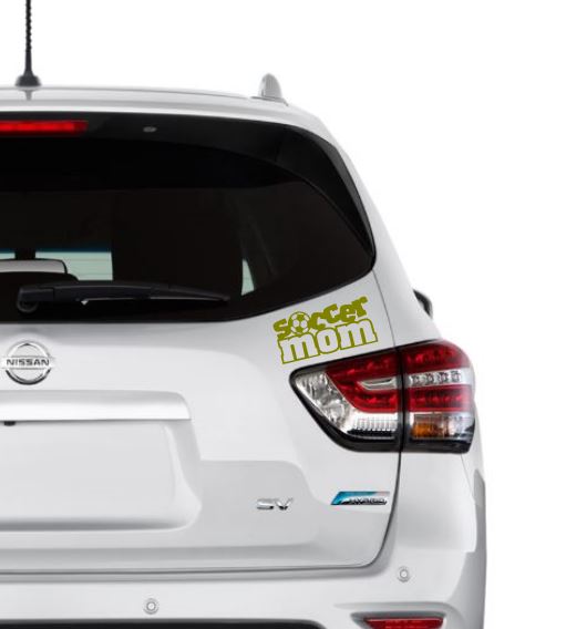 Soccer Mom Text Vinyl Decal