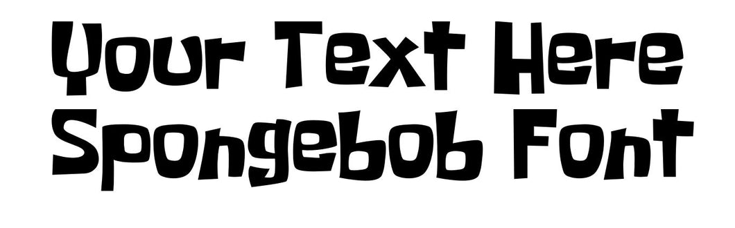 Custom text Spongebob Font