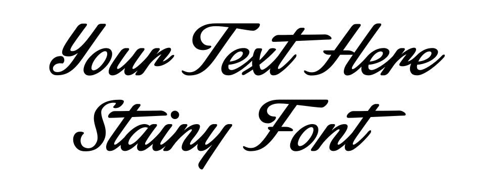 Custom text Stainy Font