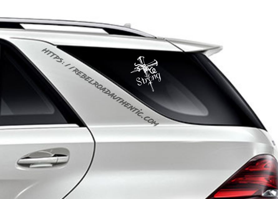Strong Faith Vinyl Decal – Bold Statement of Unshakable Belief