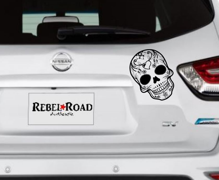 Sugar Skull Love Vinyl Decal