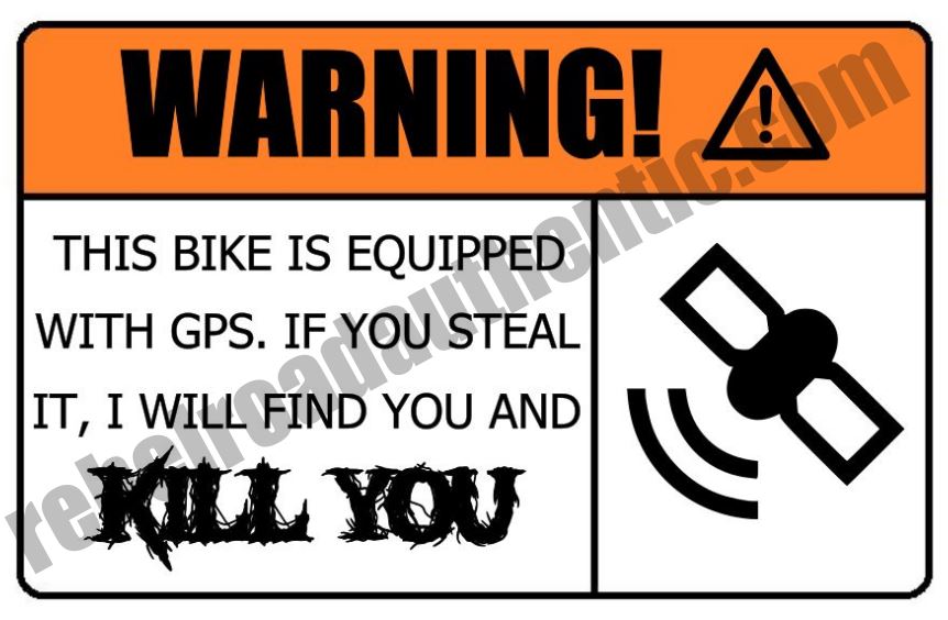This Bike GPS Sticker