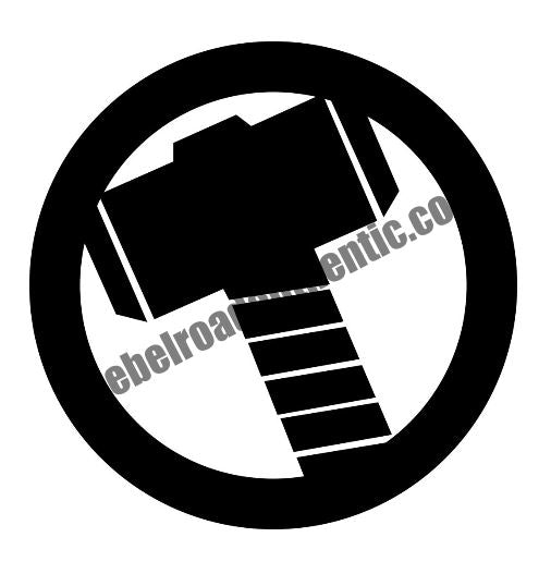 White Thor Logo 4" Vinyl Decal