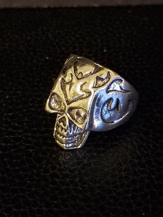 Tribal Skull Biker/Punk Ring Size 9