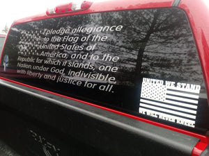 UNITED WE STAND WE WILL NEVER KNEEL Vinyl Decal