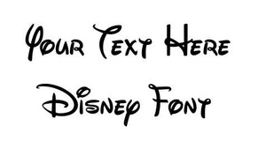 Custom text Disney Font