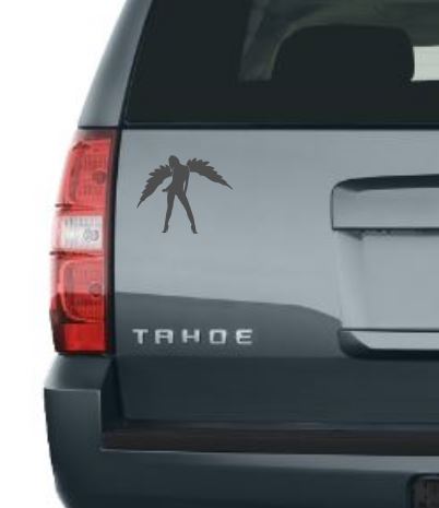 Down Wing Angel Vinyl Decal