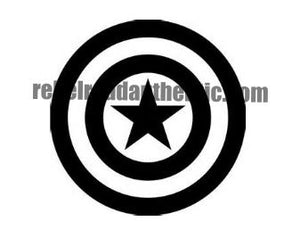White Captain America Shield 4" Vinyl Decal