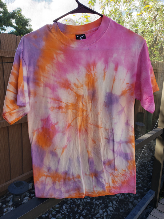 Tie Dye T-Shirt Orange Purple Pink