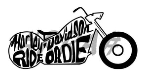 Harley Davidson Ride Or Die Motorcycle
