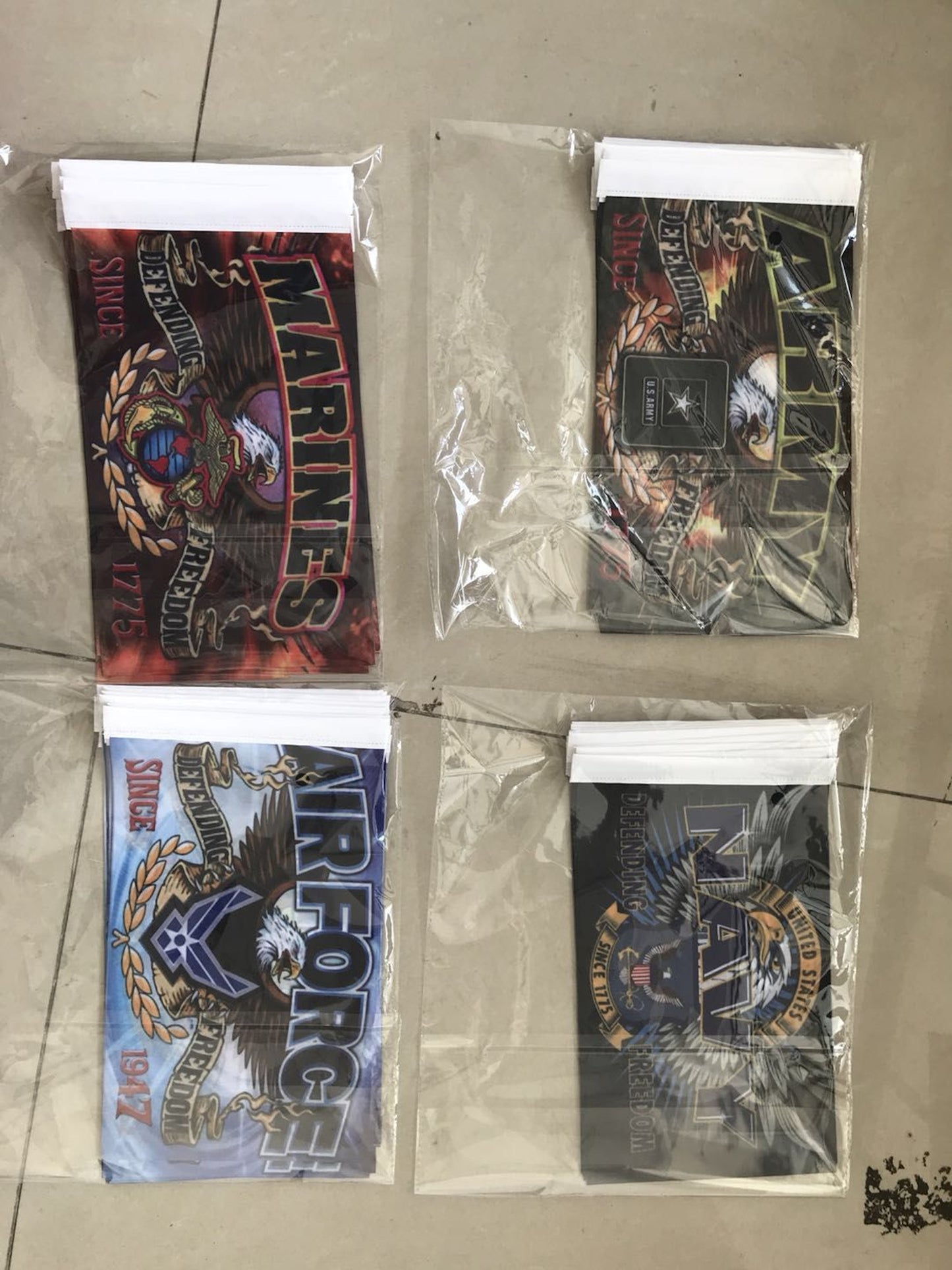 Military Branch Motorcycle or Car Flags with sleeve