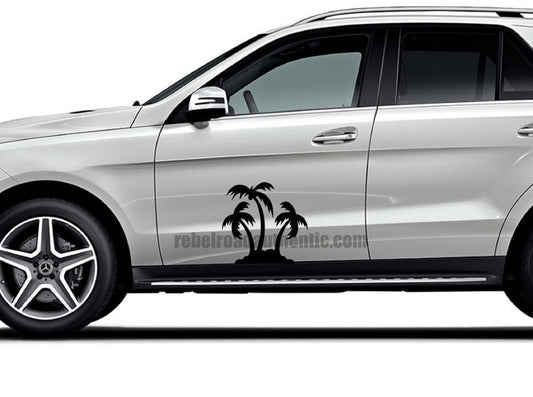 Tri Palm Vinyl Decal