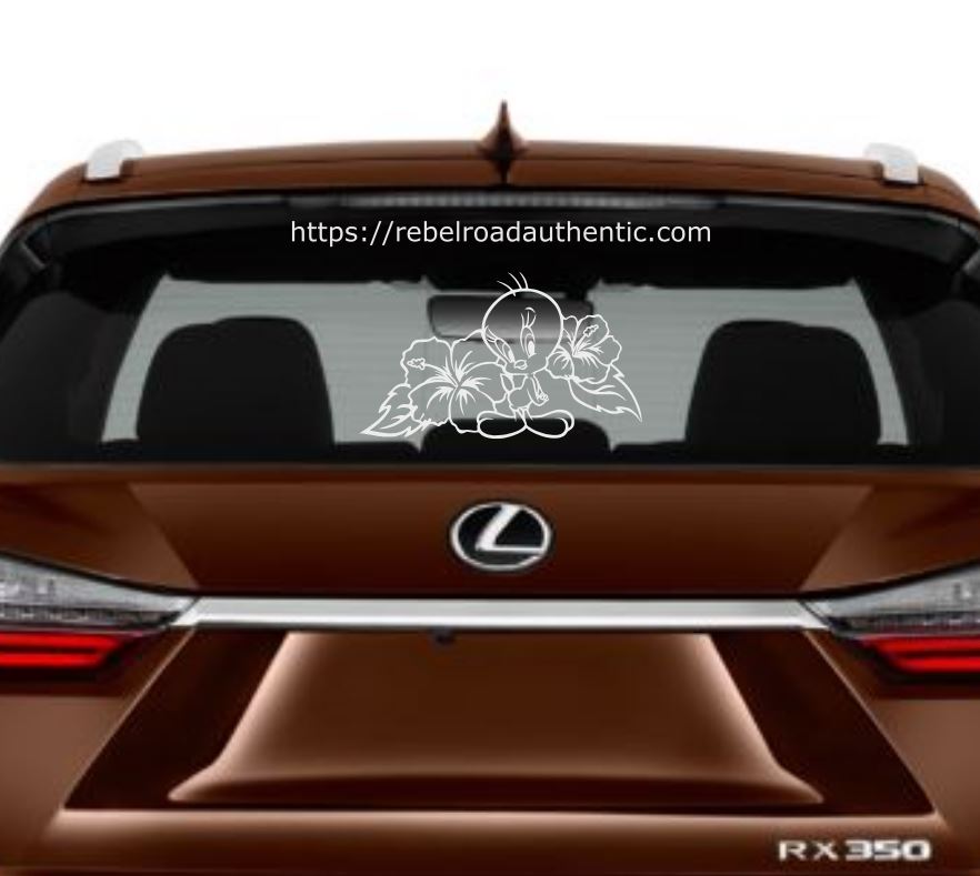Tweety Hibiscus vinyl decal